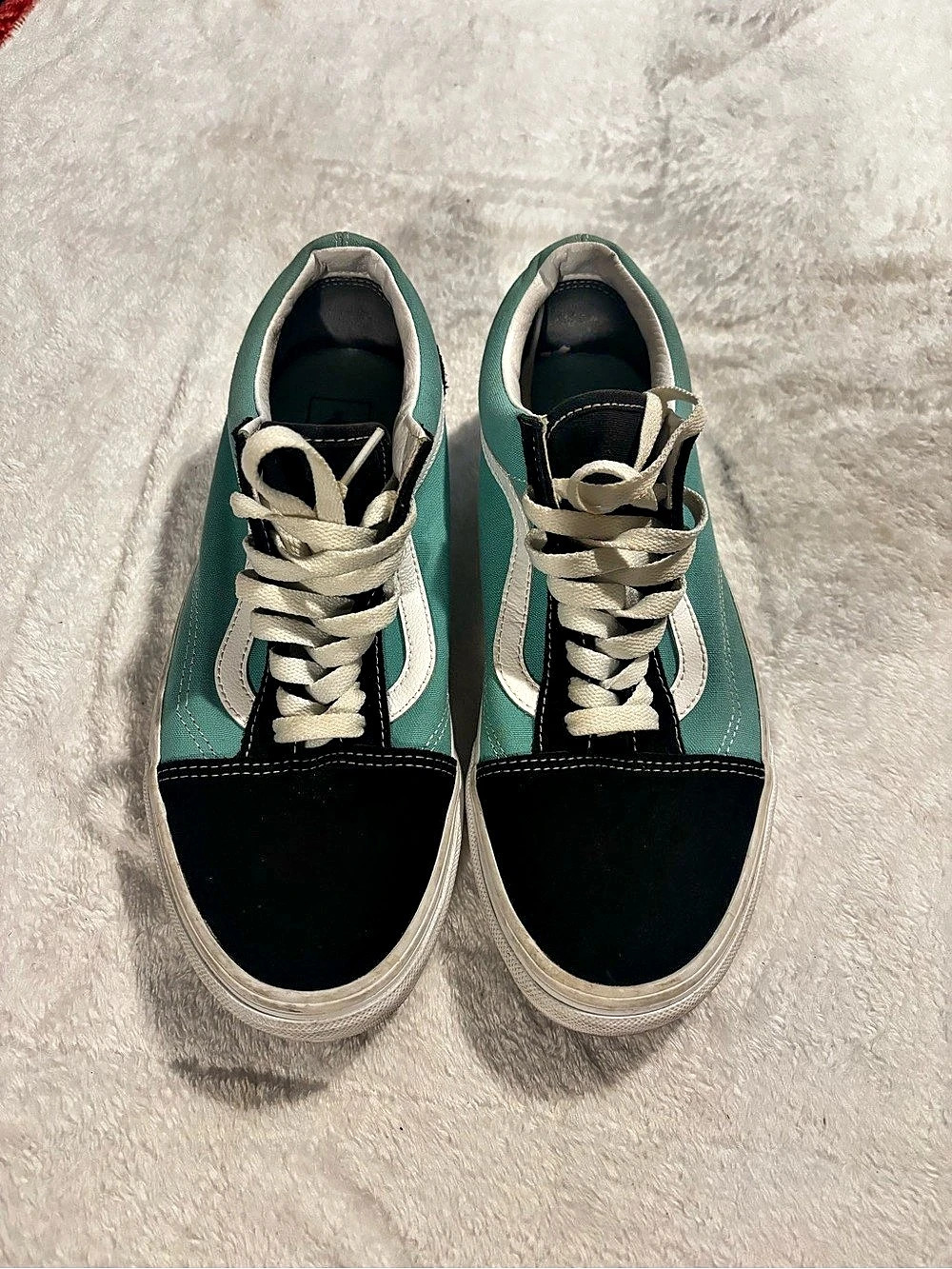 Vans Old Skool Sneakers Green & Black Women's US 9.5